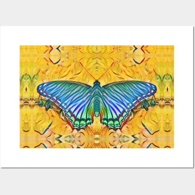 BUTTERFLY BLUE HULLABALOO Wall Art by JeanGregoryEvans1